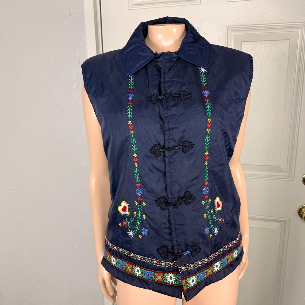 Vintage Y2K Coat Twenty six red sugar jacket Vest Embroidered floral Heart C3-1